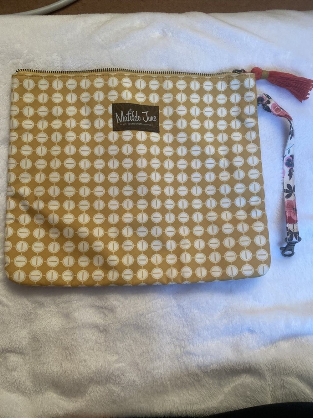 Matilda Jane Floral Zip Tassel Bag 10x12 in